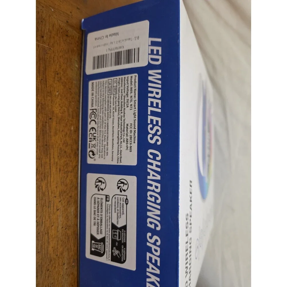 Smart Wireless Charging Table Lamp Multifunctional Bluetooth Speaker NIB New